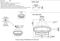 Люстра Crystal Lux FERNANDO SP123W LED  BLACK/GOLD