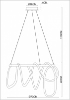 Подвесной светильник Klimt A2850LM-75PB