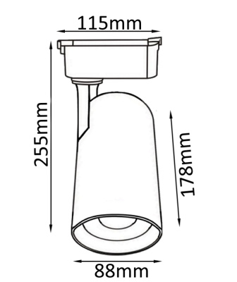 Cветильник трековый однофазный Crystal Lux CLT 0.31 006 40W BL