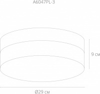 Потолочный светильник Aqua-tablet A6047PL-3BK