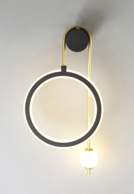 Бра Crystal Lux CORIDA AP25W LED BLACK/GOLD