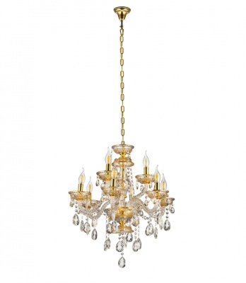 Хрустальная подвесная люстра Lumina Deco Eliza LDP 7025-6+3 GD