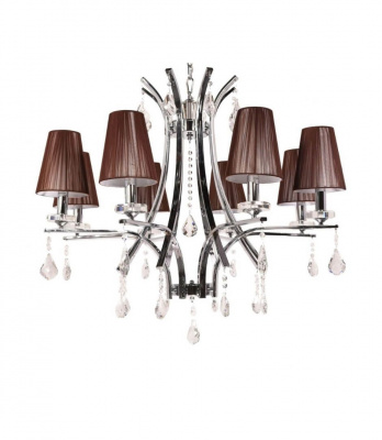 Хрустальная подвесная люстра Lumina Deco Glamour LDP 66247-8 BR+CHR