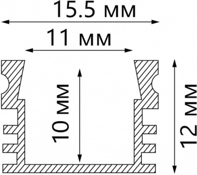Профиль для светодиодной ленты CAB261 10266