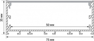Профиль для светодиодной ленты Линии света 10375